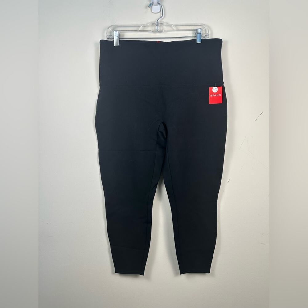 Spanx Ponte Leggings Women 1X Petite Black NWT High Rise Ankle 20264Q